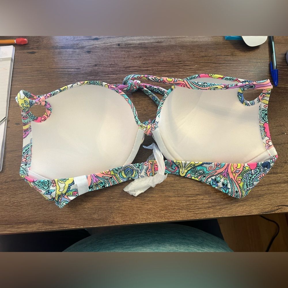 Colorful Paisley Bikini Top - Picture 2 of 3